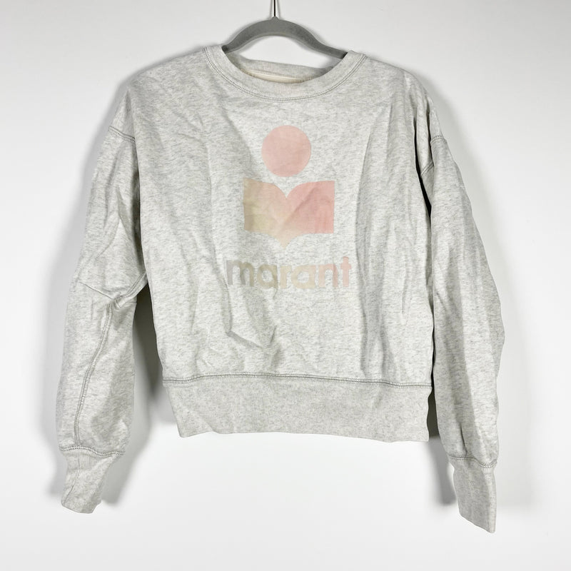 Isabel Marant Mobyli Crew Neck Cotton Fleece Terry Lined Crew Neck Sweatshirt 6