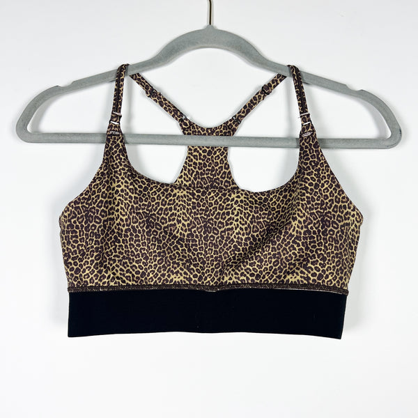 Adam Selman Sport Core Cami Foundation Cheetah Leopard Animal Sports Bra Small