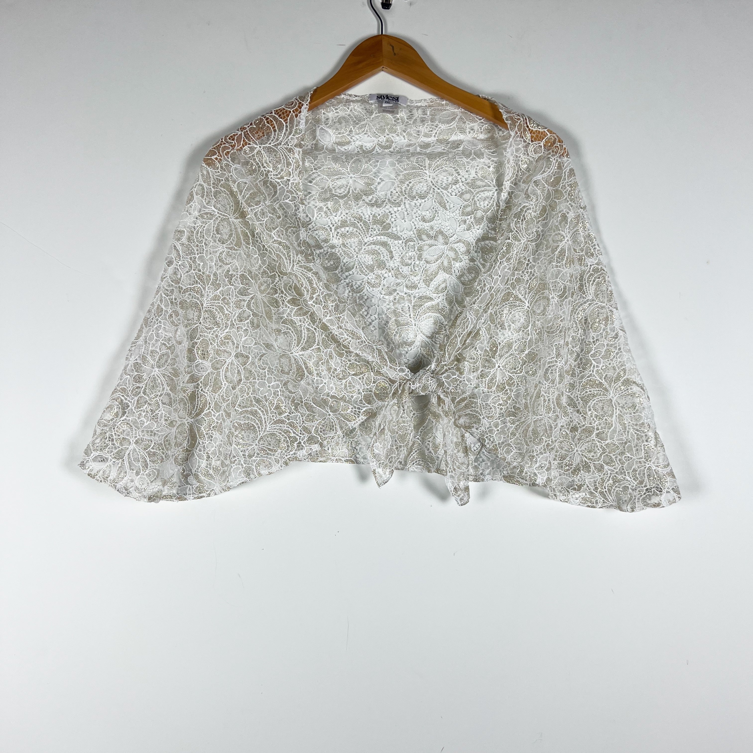 Stylest System Aqualace Quick-Dry Sarong Swim Cover Up Skirt Gold Floral Lace OS
