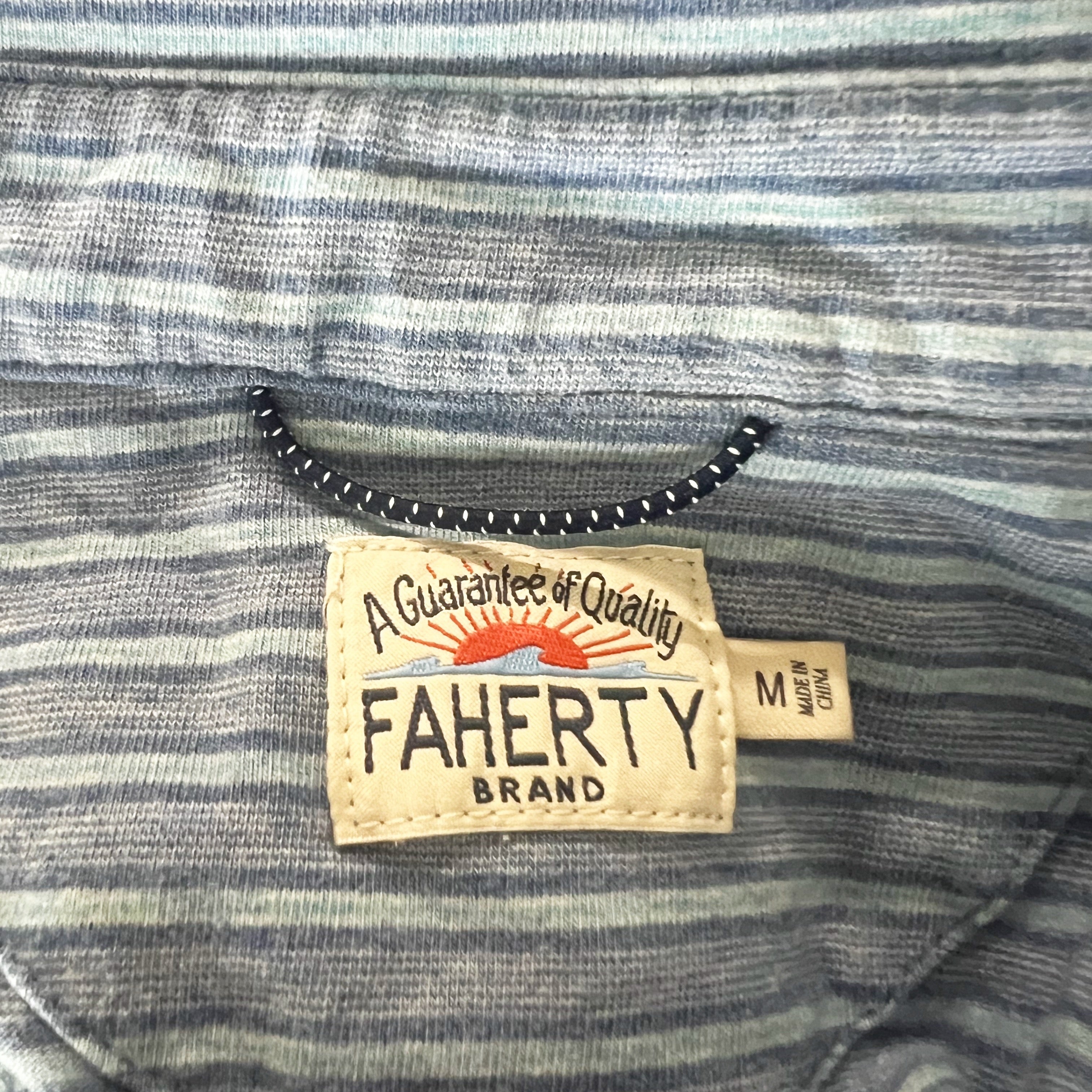 Faherty Men's Movement Cotton Modal Stretch Short Sleeve Collared Polo Shirt M
