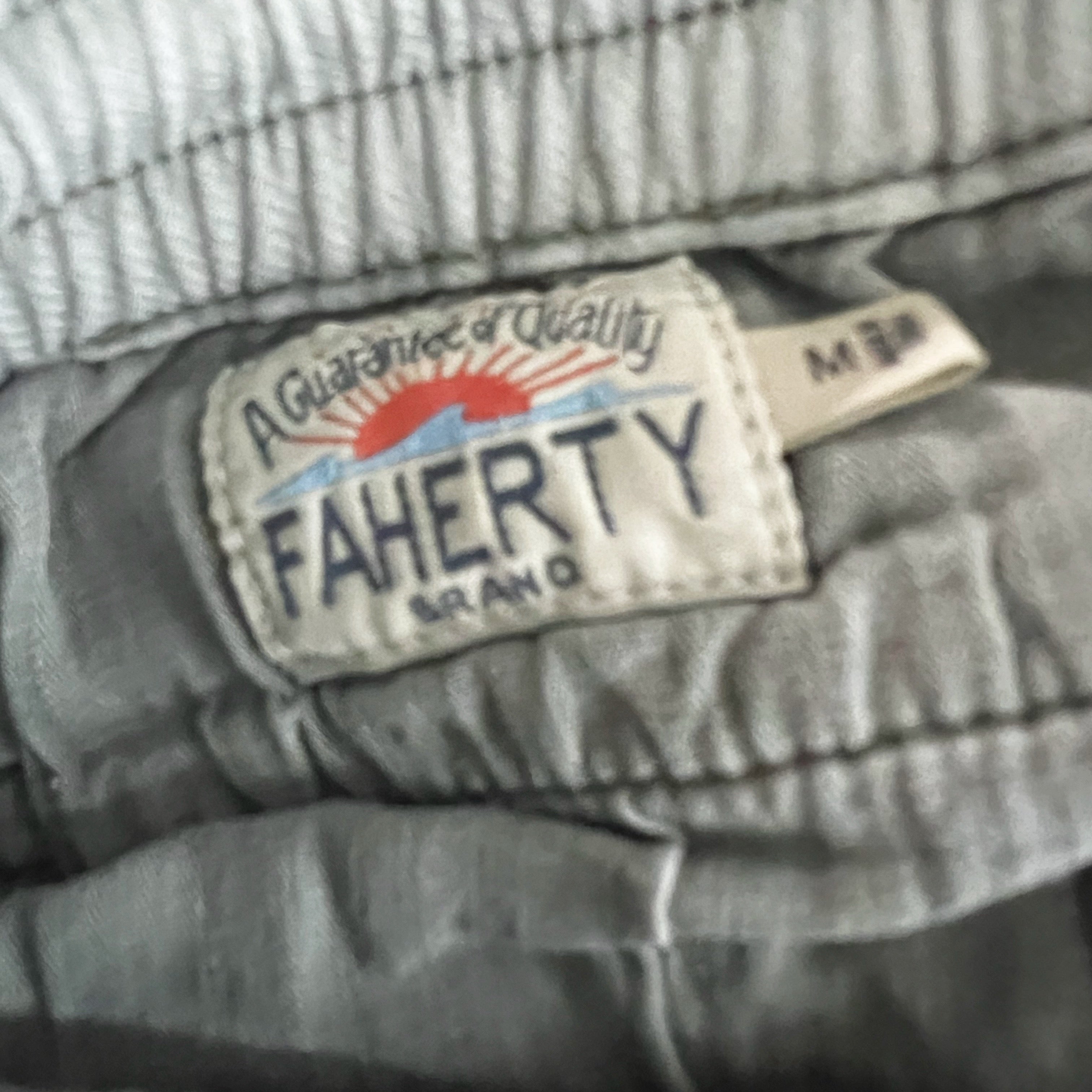 Faherty Men's Essential Linen Organic Cotton Modal Pull On Casual Shorts Gray M