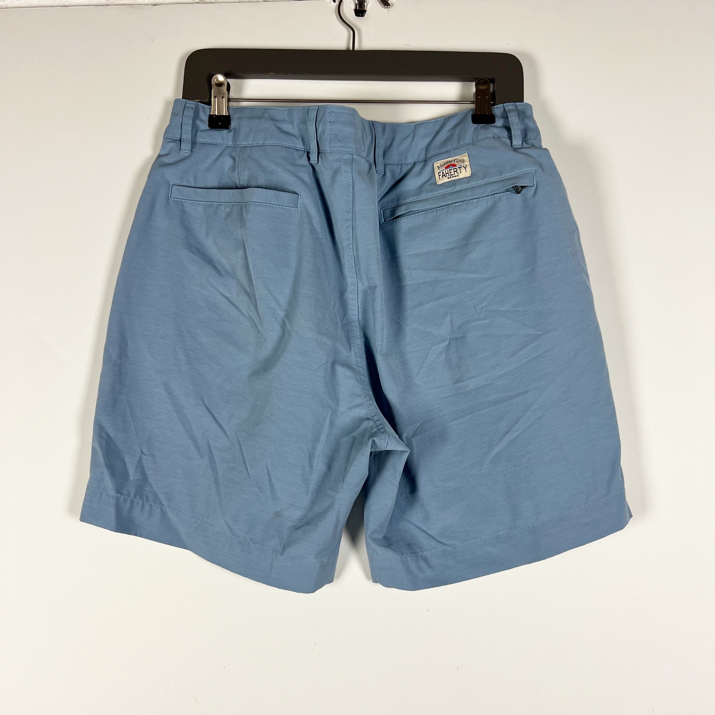 Faherty Men's All Day Cotton Blend 7" Inseam Casual Shorts Deep Marine Blue 33