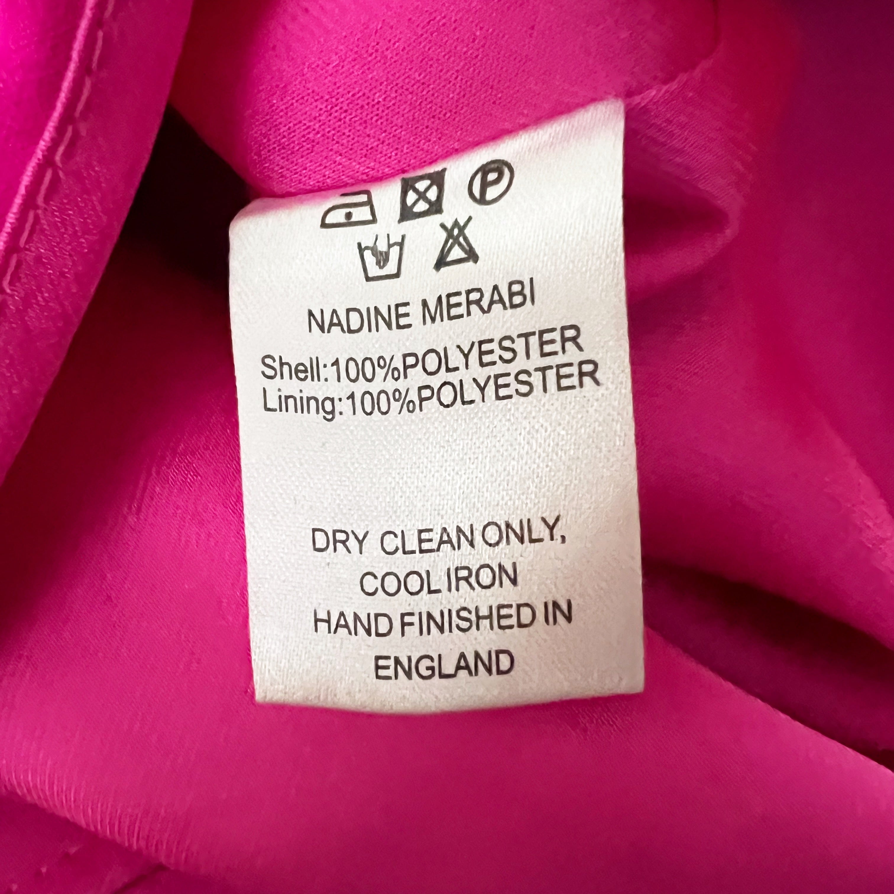 Nadine Merabi Roxy Hot Pink Sequin Sparkle Embellished Feather Trim Mini Skirt