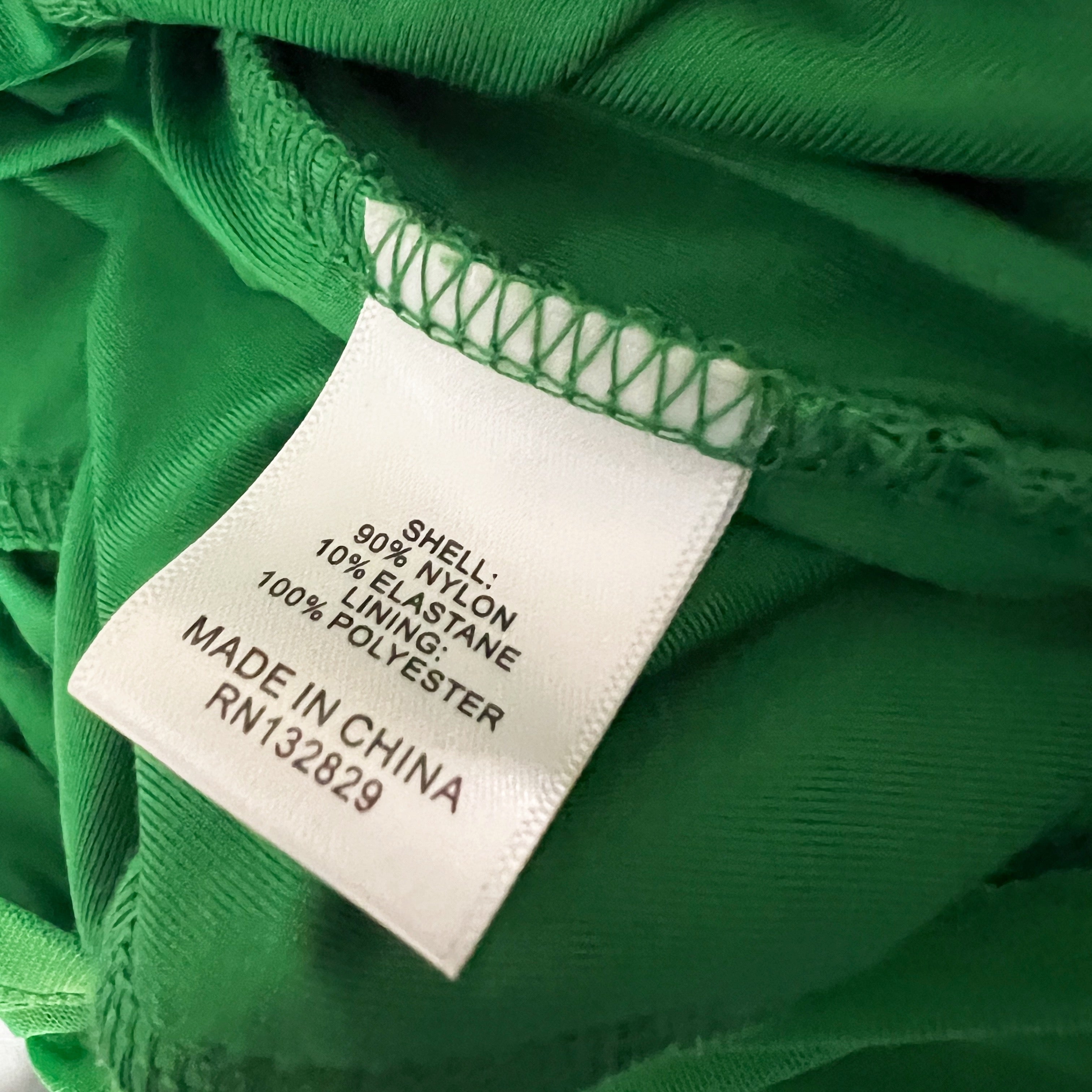 MAJORELLE Tabitha Mesh Chiffon Ruched Draped Bodycon Midi Dress Green XXS