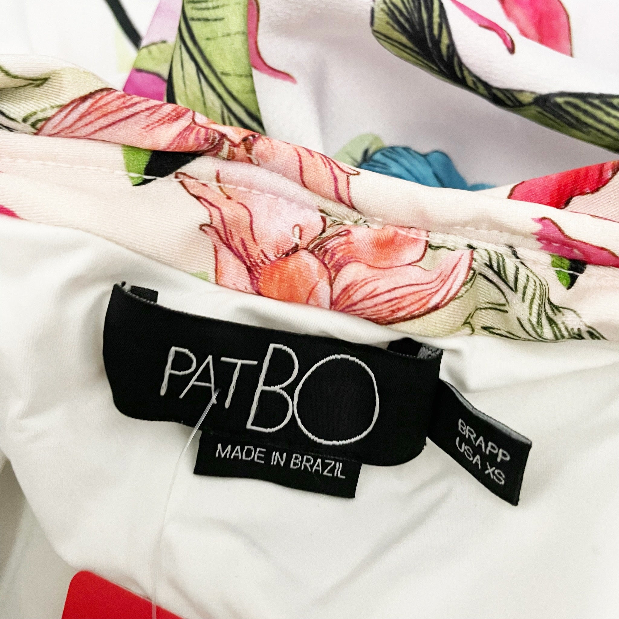 PatBo Zamia Belted Cut Out Floral Flower Print Pattern Ruffle Long Maxi Dress XS