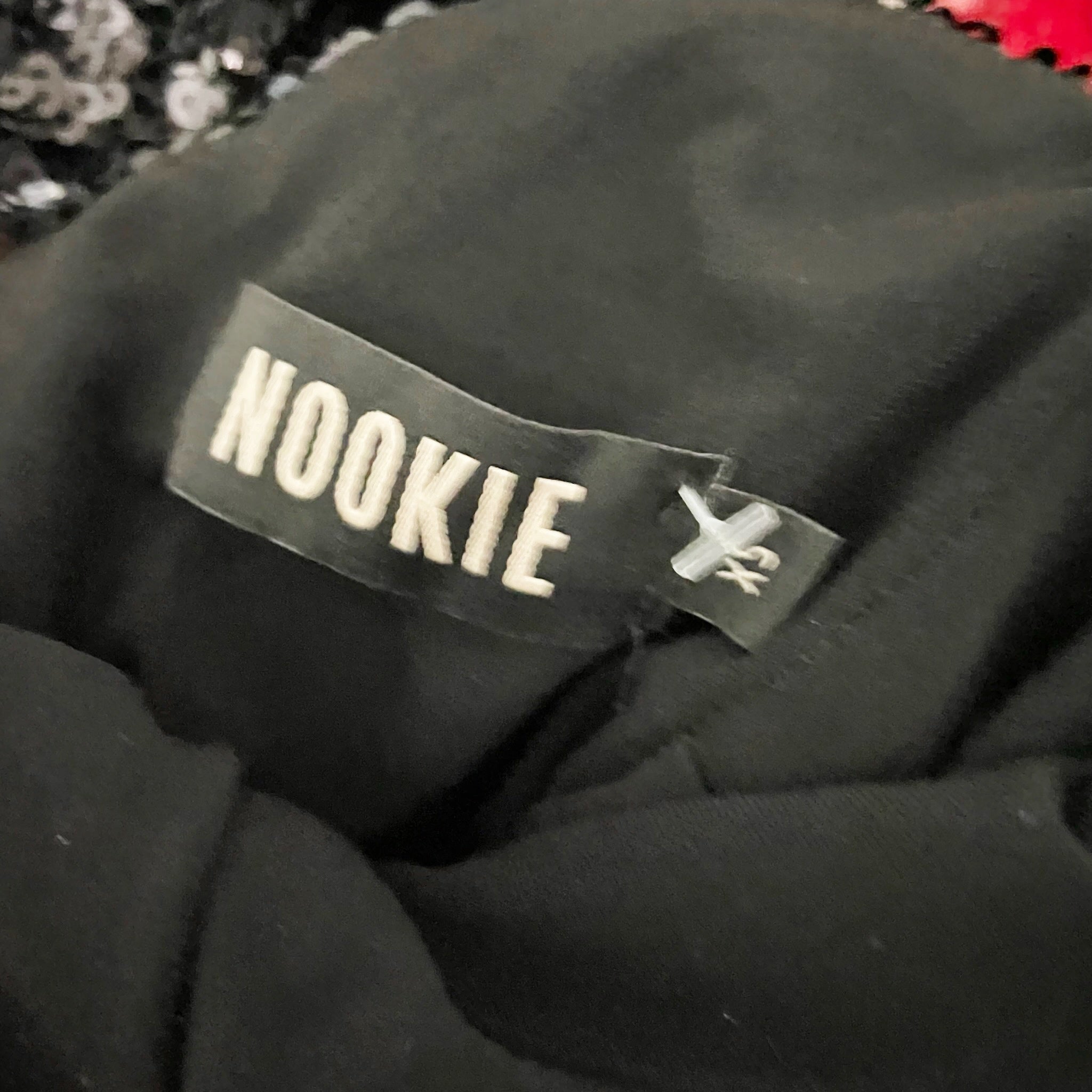 Nookie Smoke Show Black Sequin Sparkle Embellished Halterneck Party Mini Dress
