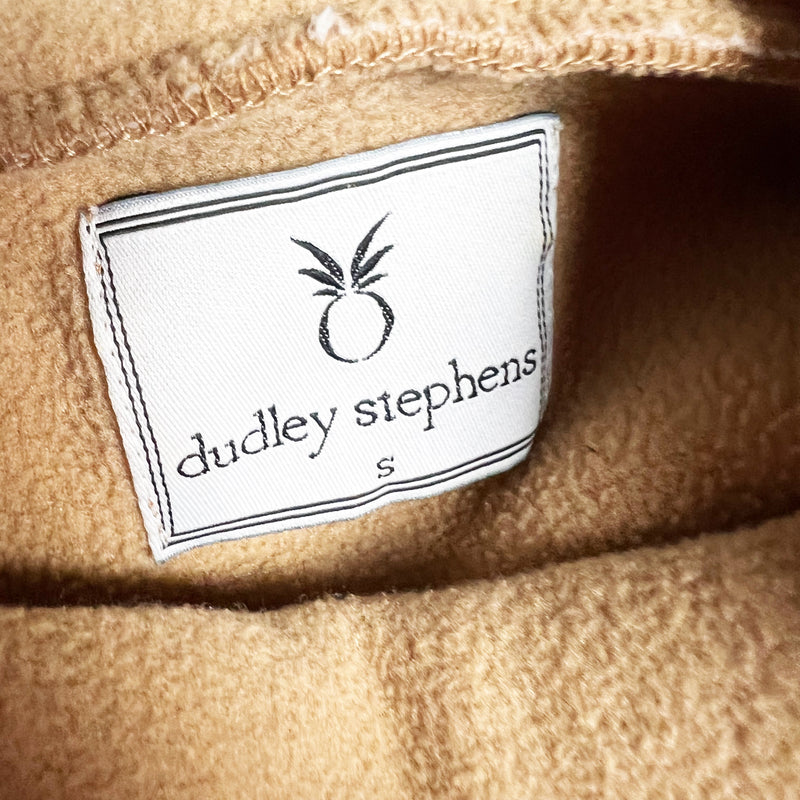 Dudley Stephens Park Slope Vello Fleece Turtleneck Pullover Sweater Camel Small