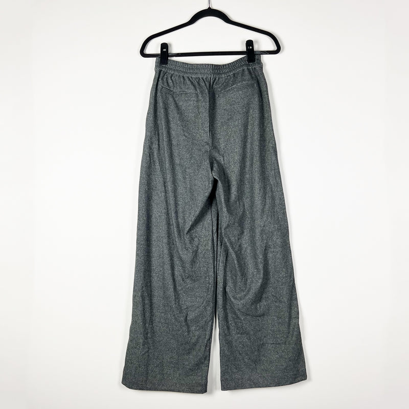 Faherty Dream Flannel Organic Cotton Wide Leg Trouser Pants Mountain Charcoal 4