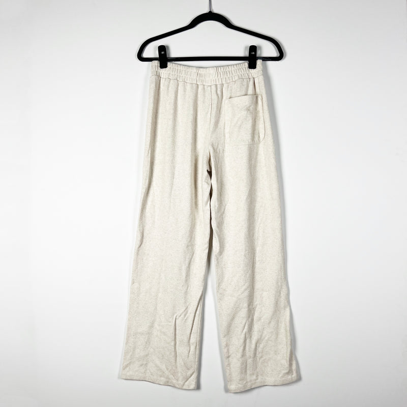 Faherty Legend Lounge Weekender Wide Leg Pull On Trouser Pants Off White Small