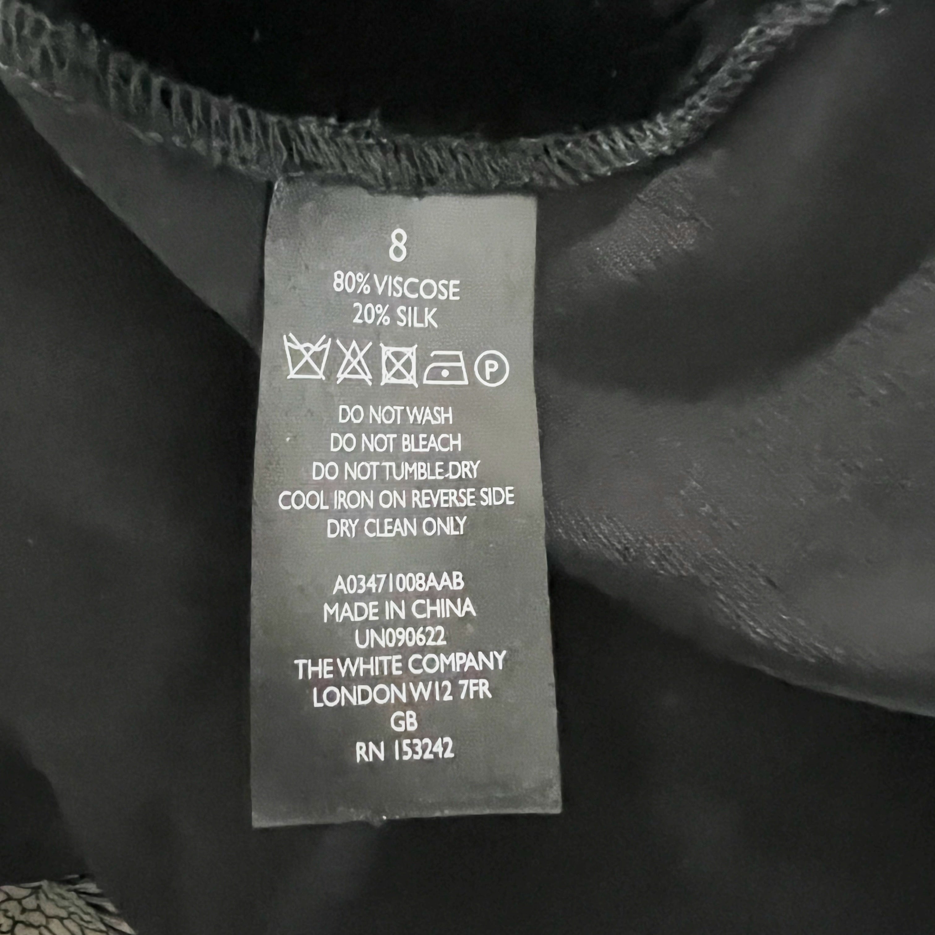 The White Company Velvet Velour Bias Cut Pull On Midi Cut Black 4