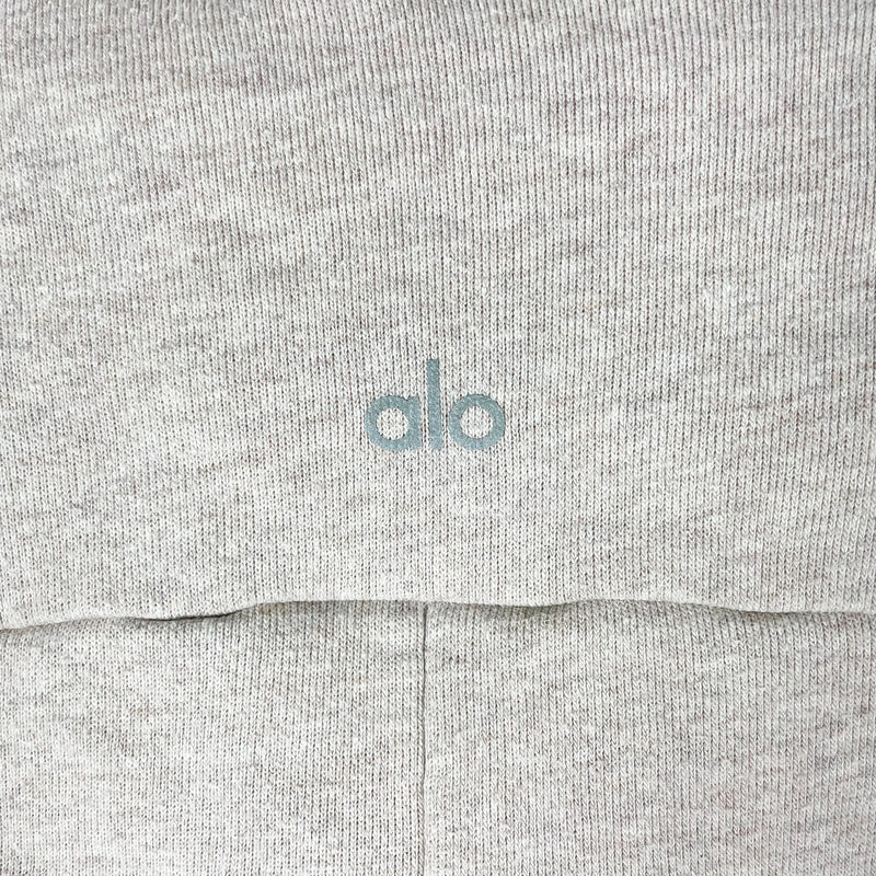 Alo Yoga Women's Clarity Fleece Funnel Turtleneck Split Back Pullover Sweater M