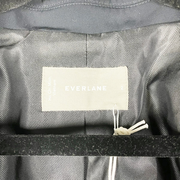 NEW The Everlane Women's Double Breasted Trip Drape Blazer Jacket Black 2