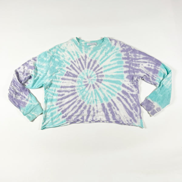 Daydreamer 100% Cotton Blue Purple Tie Dye Swirl CrewNeck Tee Shirt Top Small