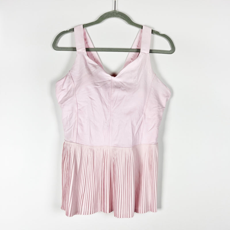 NEW Lululemon City Tank Accordion Pleated Athletic Work Out Tank Top Barely Pink