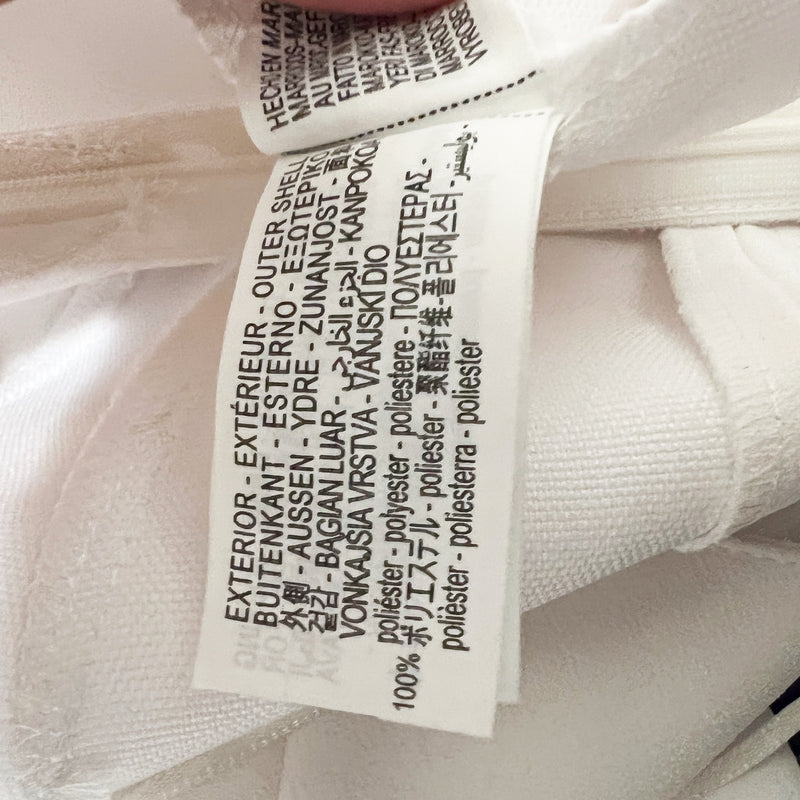 NEW Zara White Crepe V Neck Pleated Fit Flare Tank Top Crop Blouse White XS