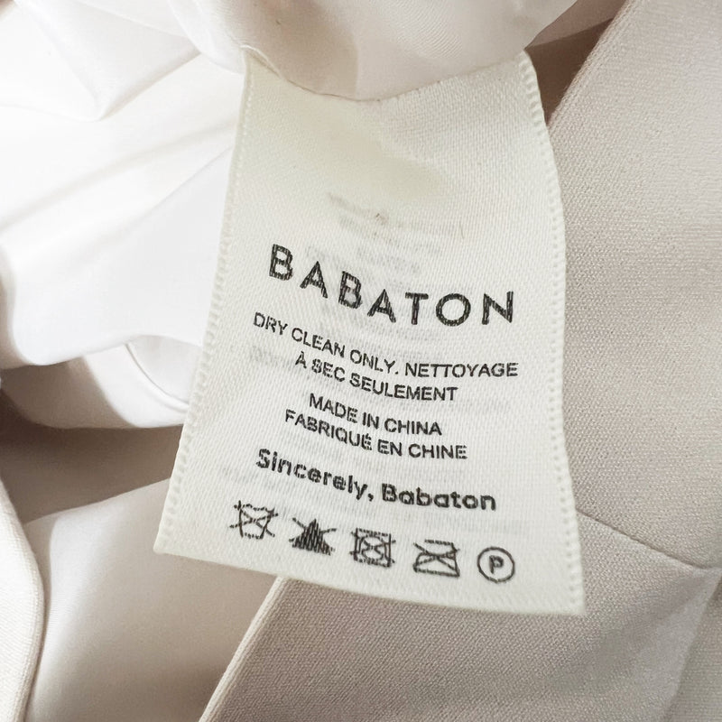 Babaton Aritzia Ella Double Breasted Structured Cropped Blazer Jacket Ivory XS