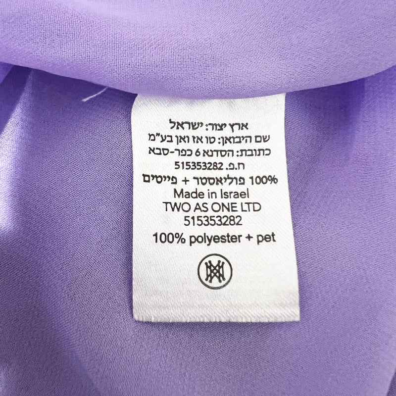 NEW Sabina Musayev Tilda Sequin Sparkle Embellished Short Sleeve Boxy Top Purple