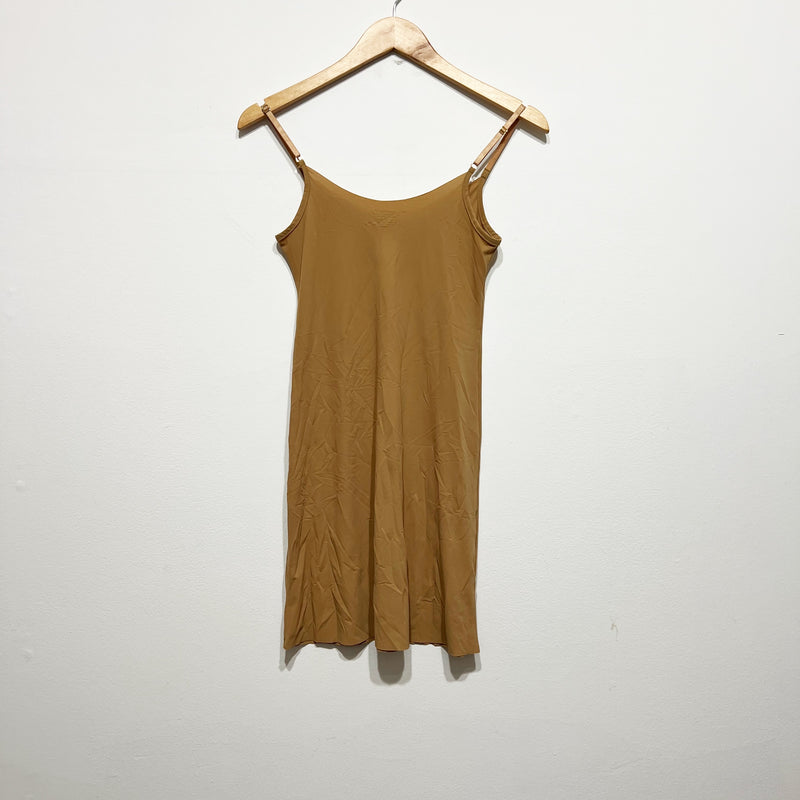 Commando Classic Mini Cami Shaping Seamless Underdress Slip Dress Caramel S/M