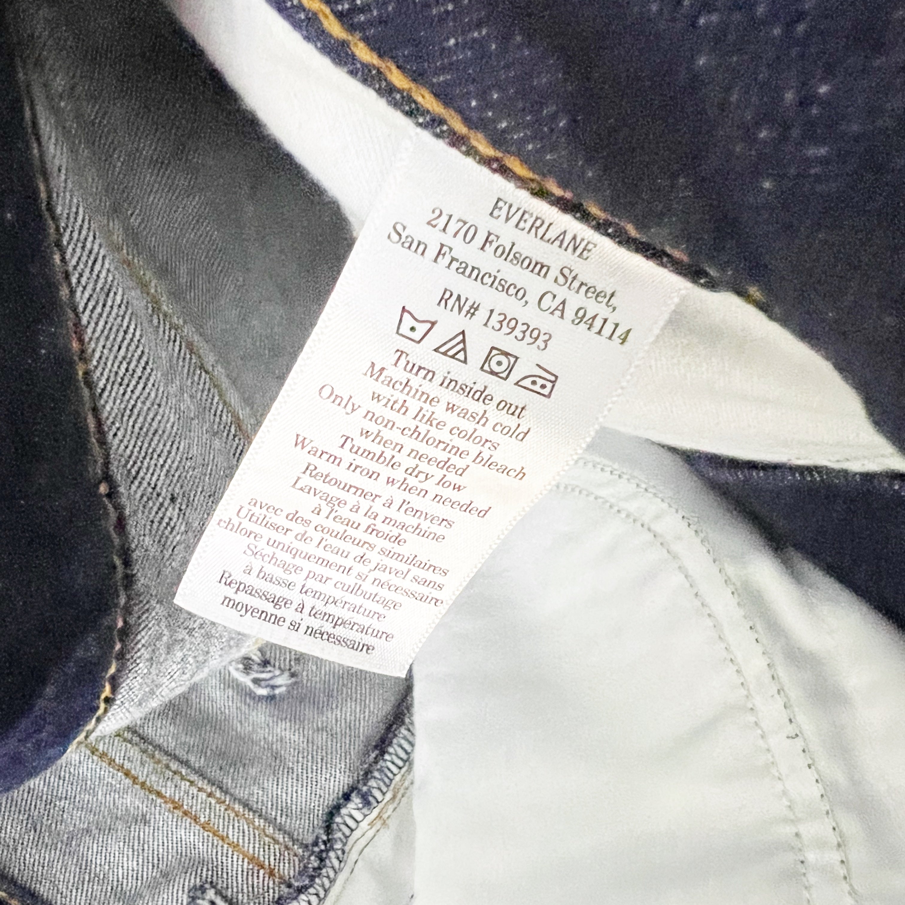 Everlane Women's The Way High Organic Cotton Stretch Straight Leg Denim Jeans 27