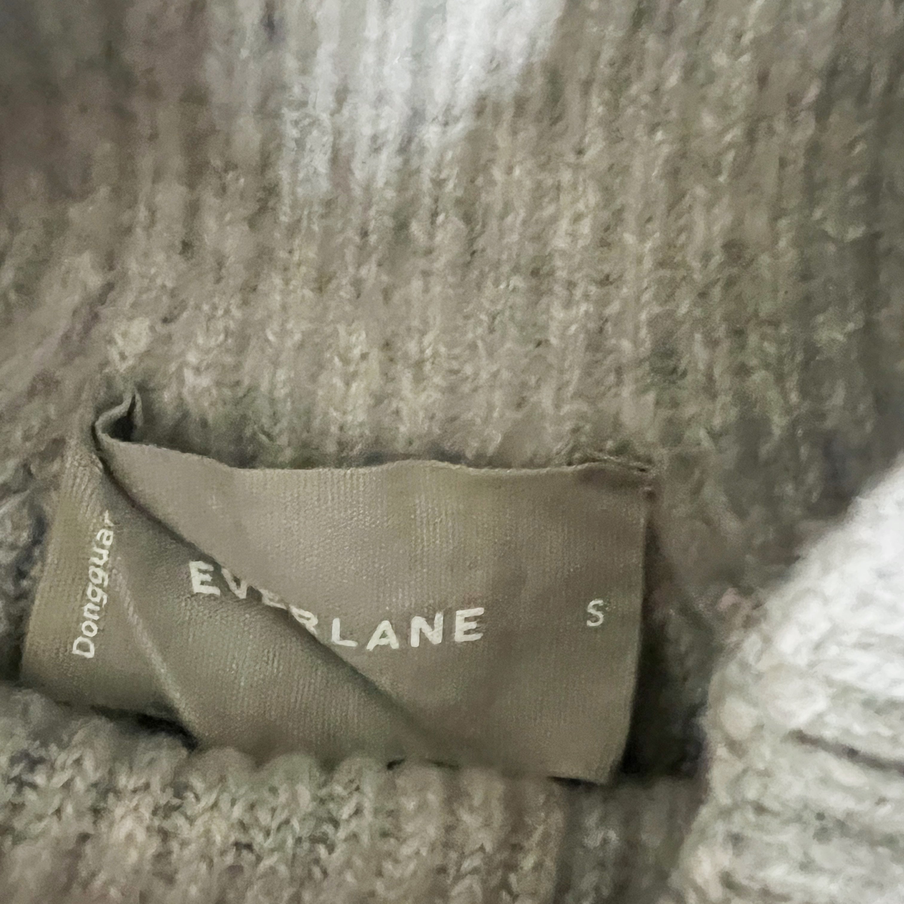 Everlane Women's Cashmere Blend Mock Neck Pullover Ribbed Knit Sweater Gray S