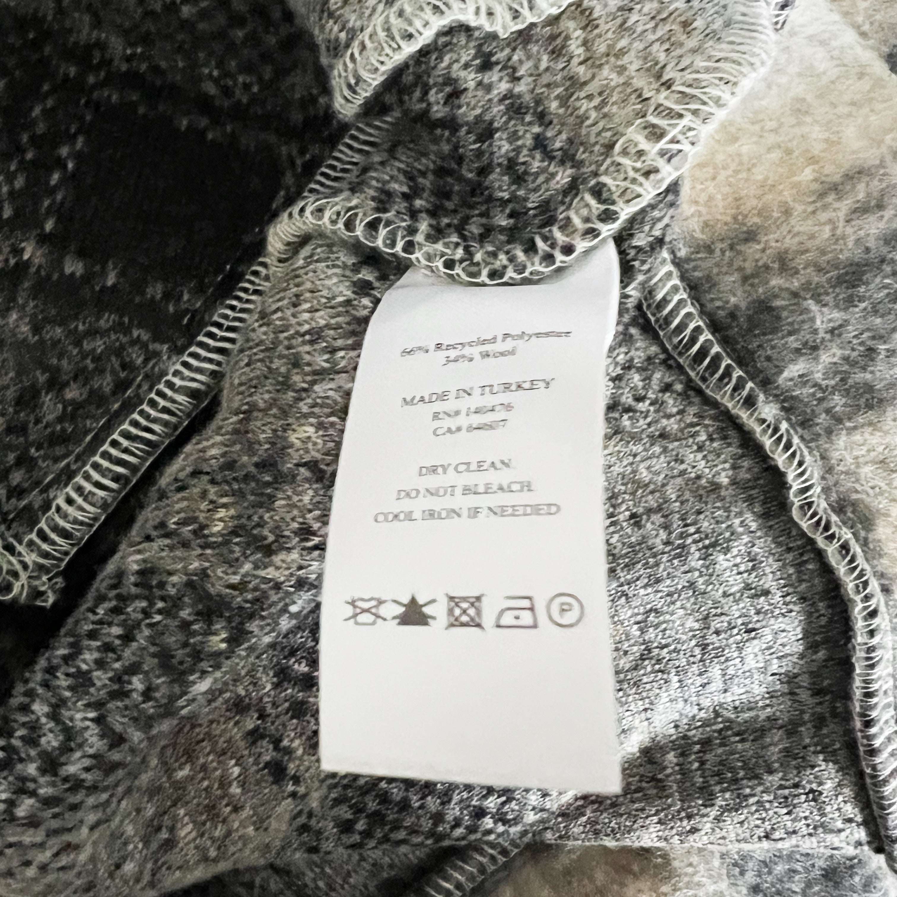 Faherty Women's Rocky Ridge Plaid Wool Fleece Jacket Twilight Bend Gray XS/S