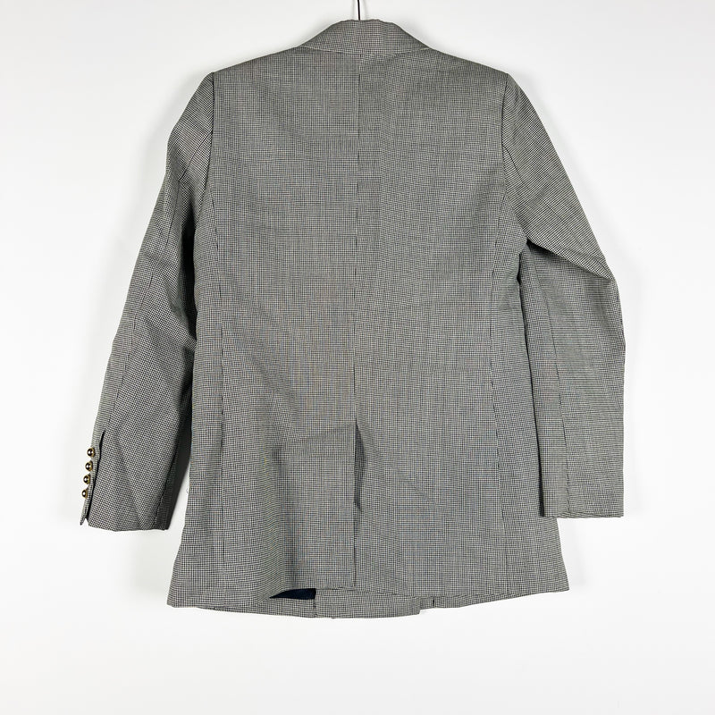 Blaze Milano Jay Made In Italy Wool Silk Double Breasted Houndstooth Blazer