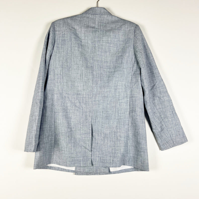 NEW Steve Madden Landon Oversize Double Breasted Blazer Jacket In Blue Small