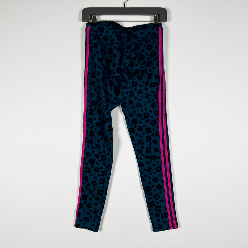 Adidas Allover Tech Mineral Black Cheetah Leopard Animal Print Pattern Leggings