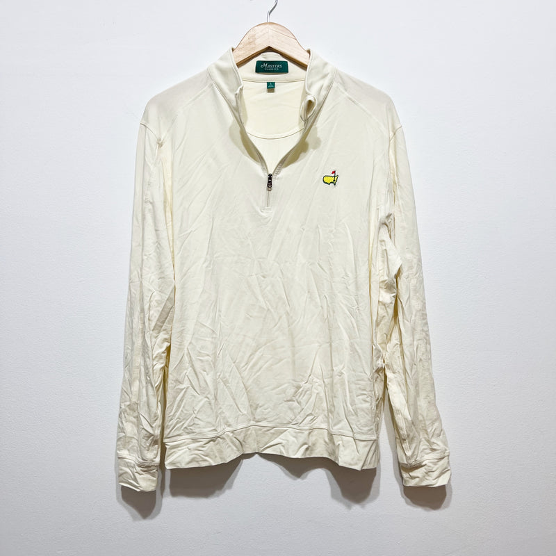 The Masters Classics Women's Cotton Blend Quarter Zip Pullover Sweater Ivory L