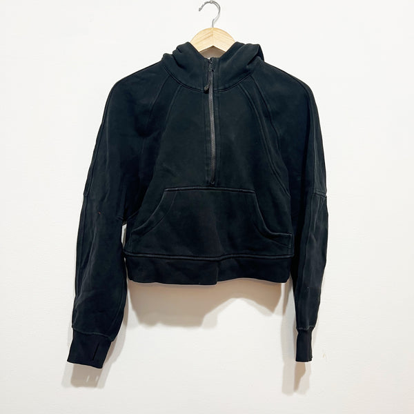 Lululemon Women's Scuba Oversized Half Zip Sweatshirt Sweater HoodieBlack XS/S