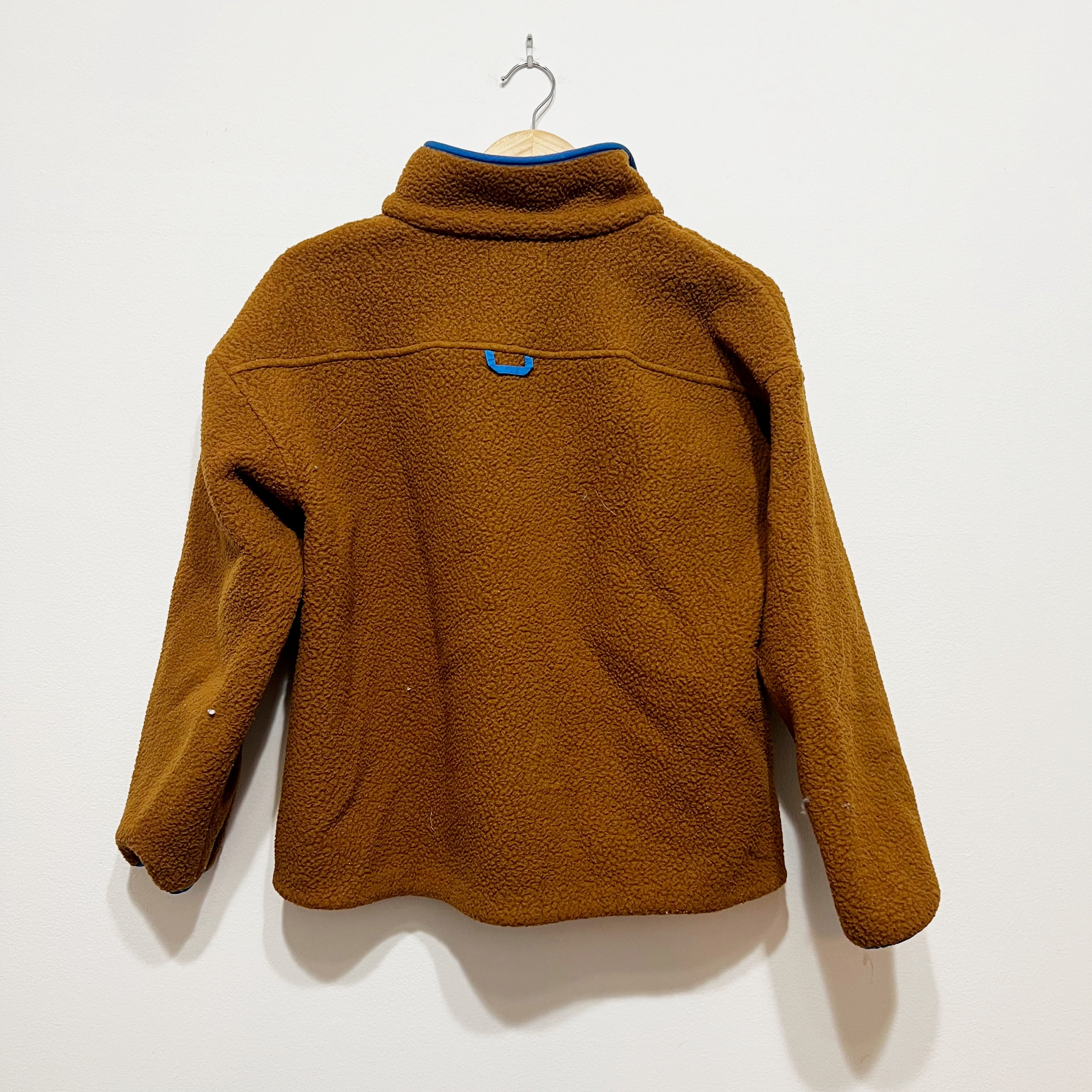 Madewell (Re)sourced Fleece Quilted Pocket Popover Jacket Sweater Dried Cedar S