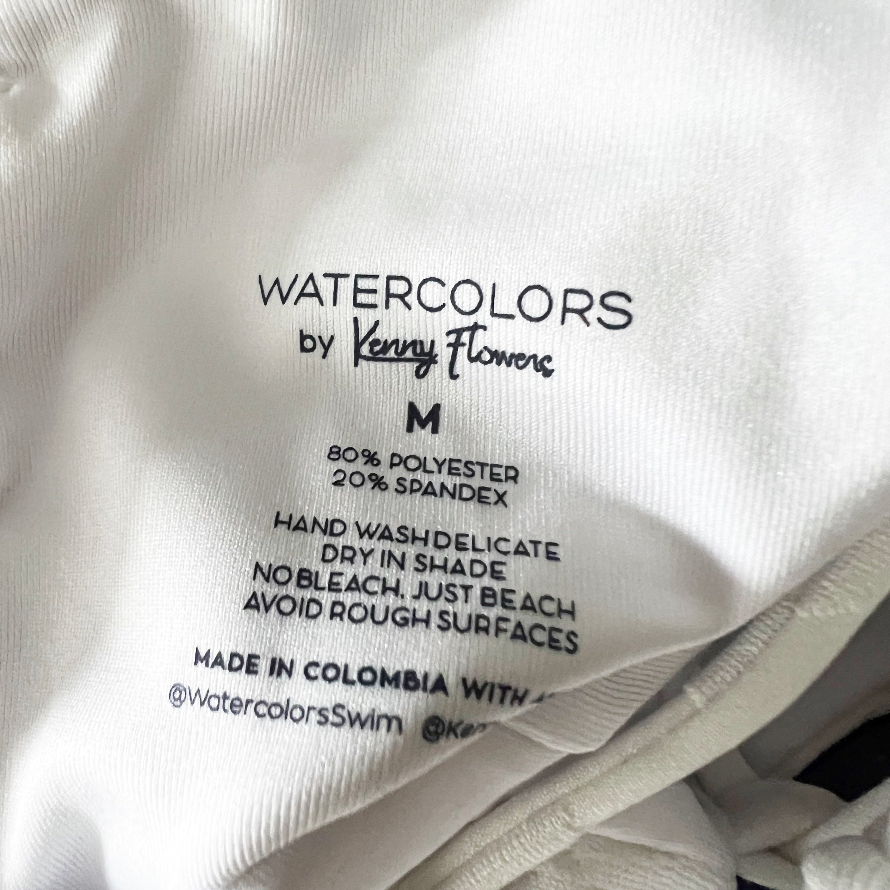 NEW Watercolors By Kenny Flowers Santorini Floral Jacquard Underwire One Swim