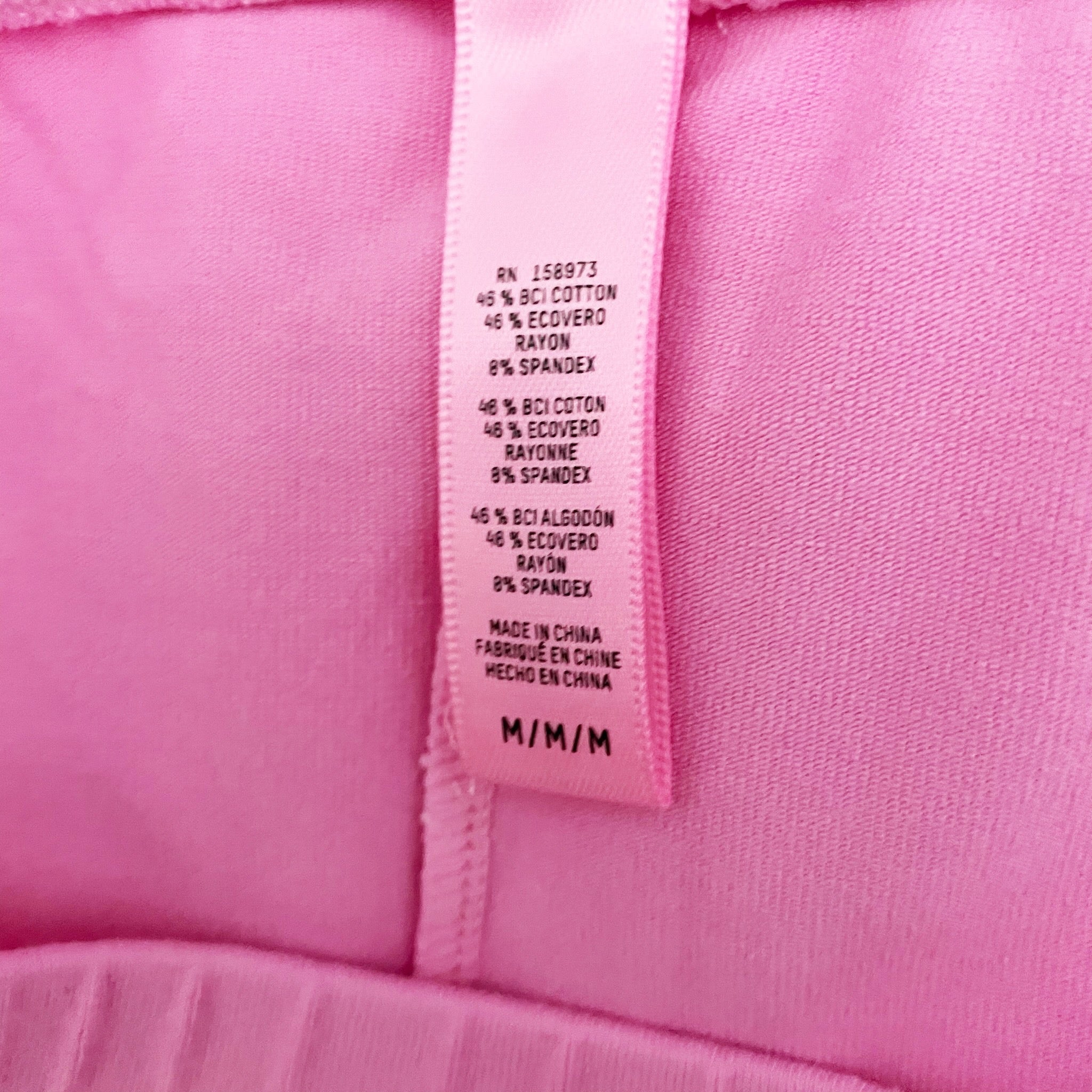 NEW Skims Cotton Knit Stretch Pull On Midi Pencil Skirt Solid Bubble Gum Pink M