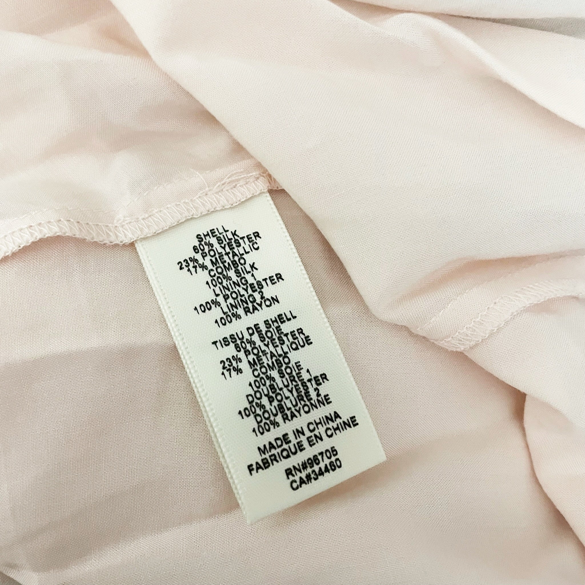 Rebecca Taylor Met Fleur Silk Chiffon Faux Wrap Ruffle Metallic Midi Dress 4