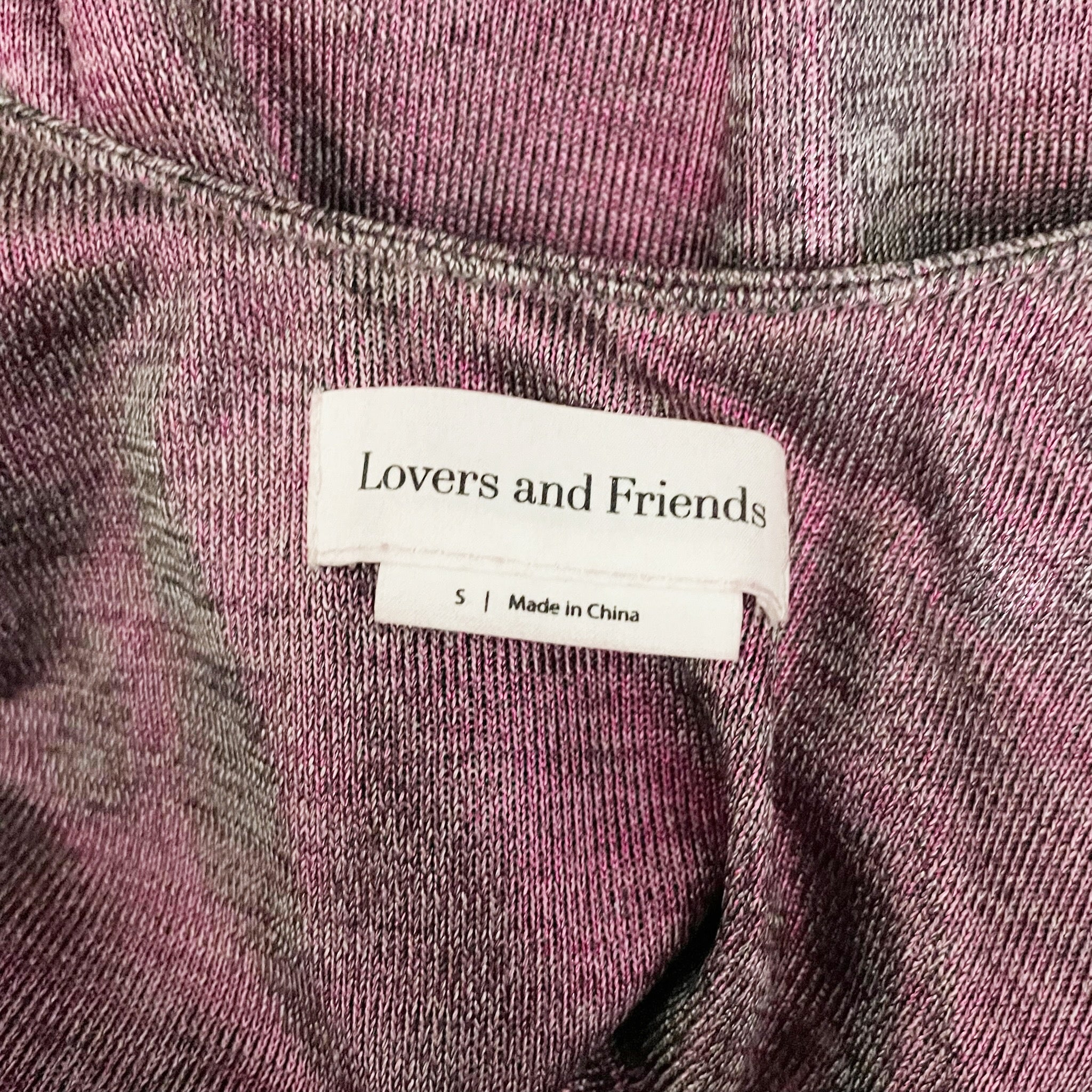 Lovers And Friends Kahlo Scoop Neck Tank Midi Faux Wrap Dress Pink Topaz Small