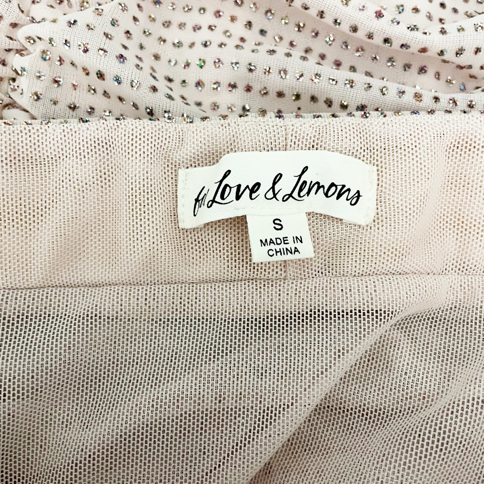 NEW For Love And Lemons x Victoria's Secret All That Glitters Ruched Midi Skirt