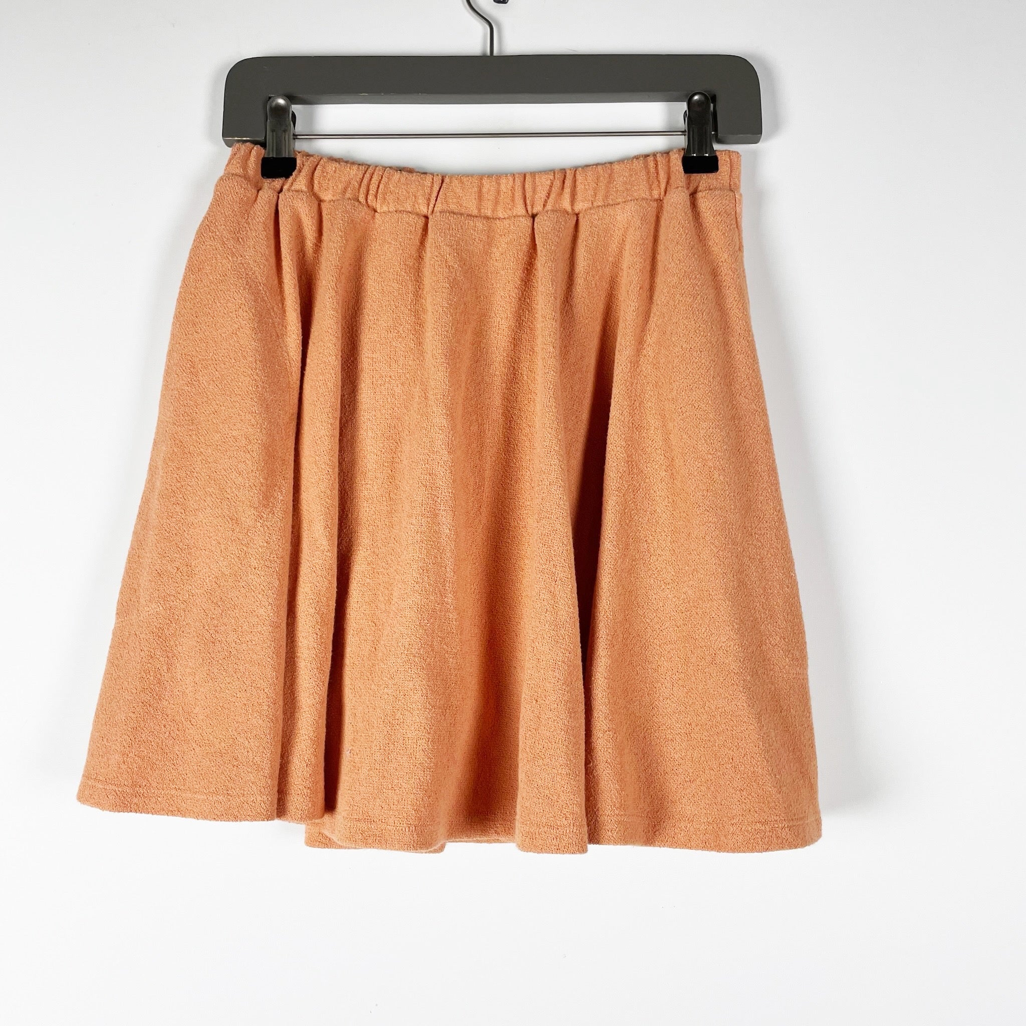Free People Beach Ace Set Cotton Terry Swing Mini Skirt Skirt Peach Pit Small