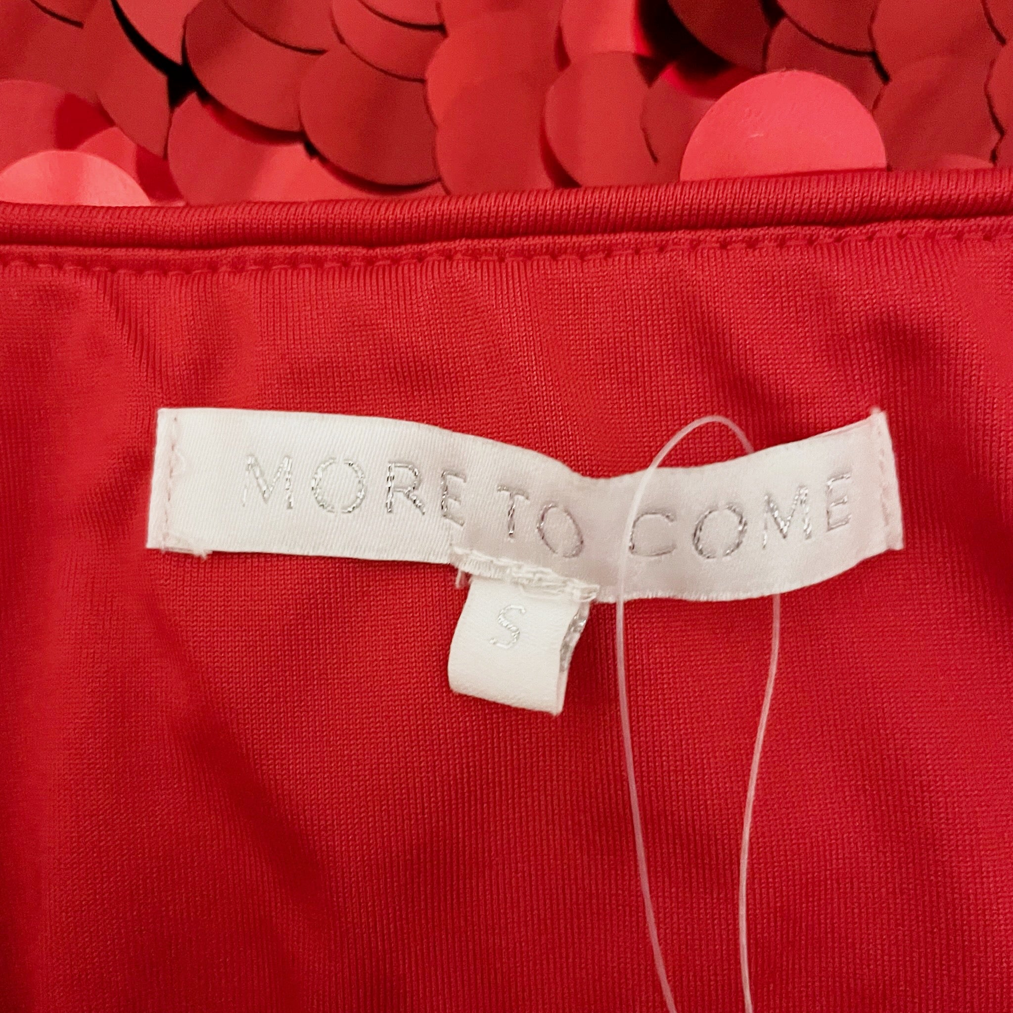 NEW More To Come x Emma Rose Yarina Mini Red Sequin Sparkle Mini Dress Small