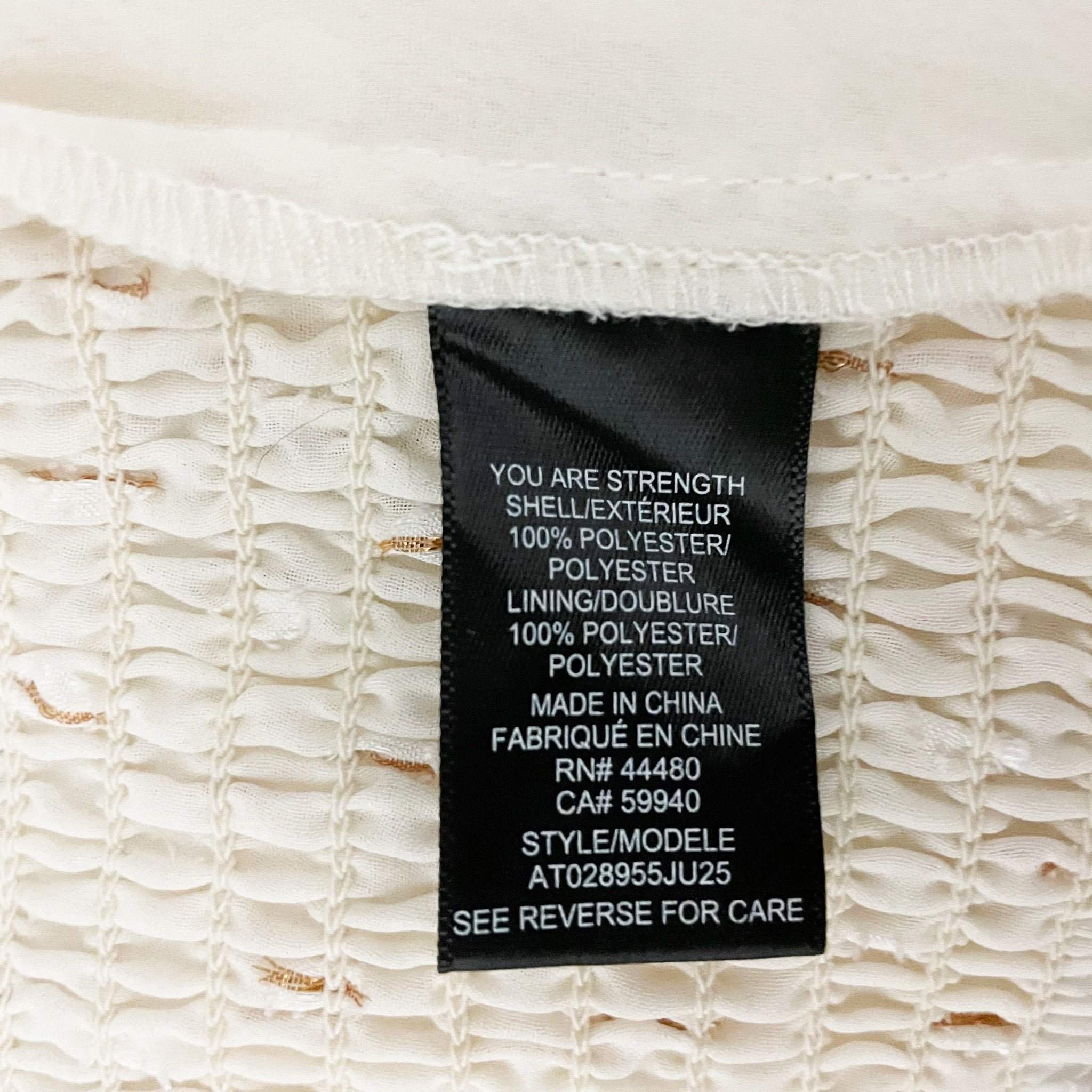 AFRM Emily Puff Half Sleeve Chiffon Gardenia Gold Swiss Dot Crop Top Blouse XS