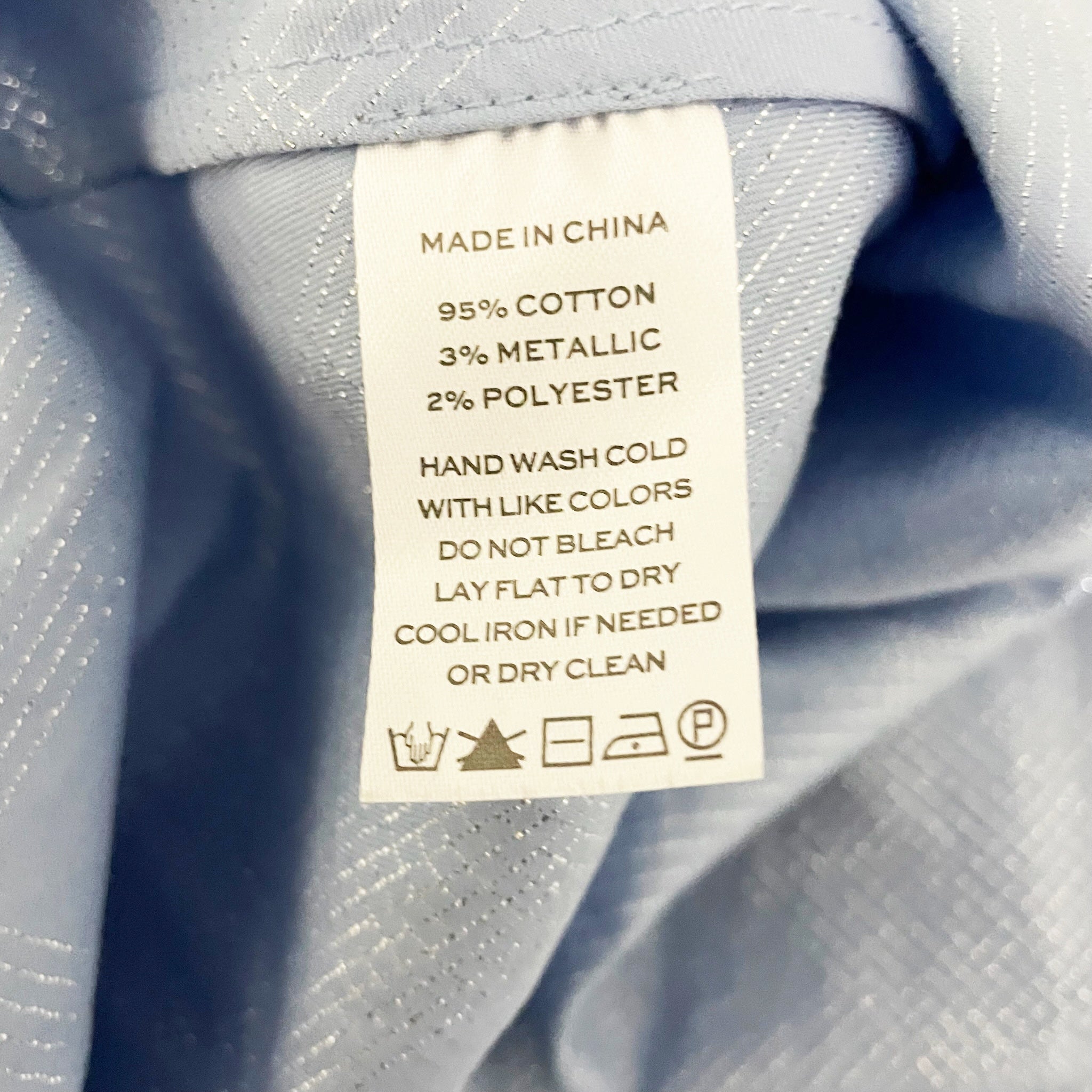 Hill House Home The Lila Mini Nap Dress Light Blue Glitter Sparkle Check Small