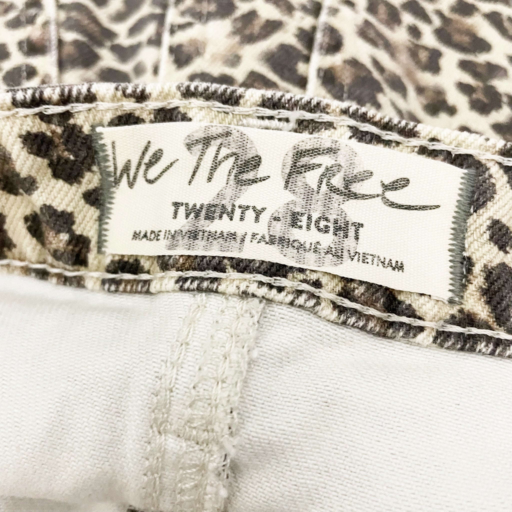 Free People Women's Bailey Leopard Print Denim Mini Skirt In Cheetah Combo 28