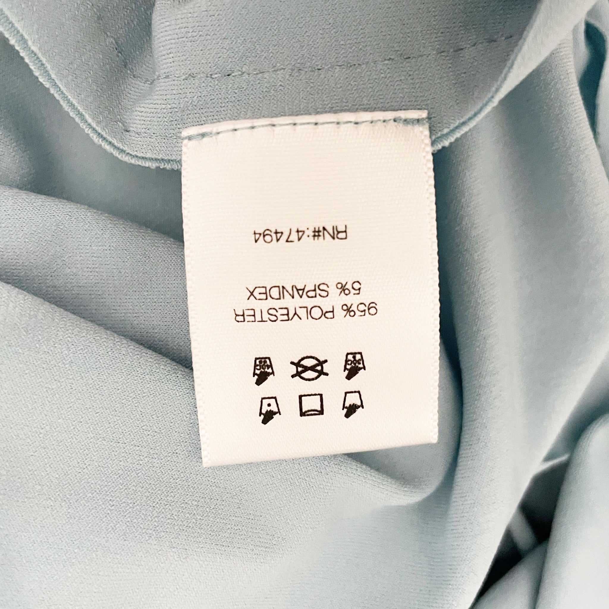 Norma Kamali Oversized Boyfriend Ruffle Belted Mini Shirt Dress Powder Blue S