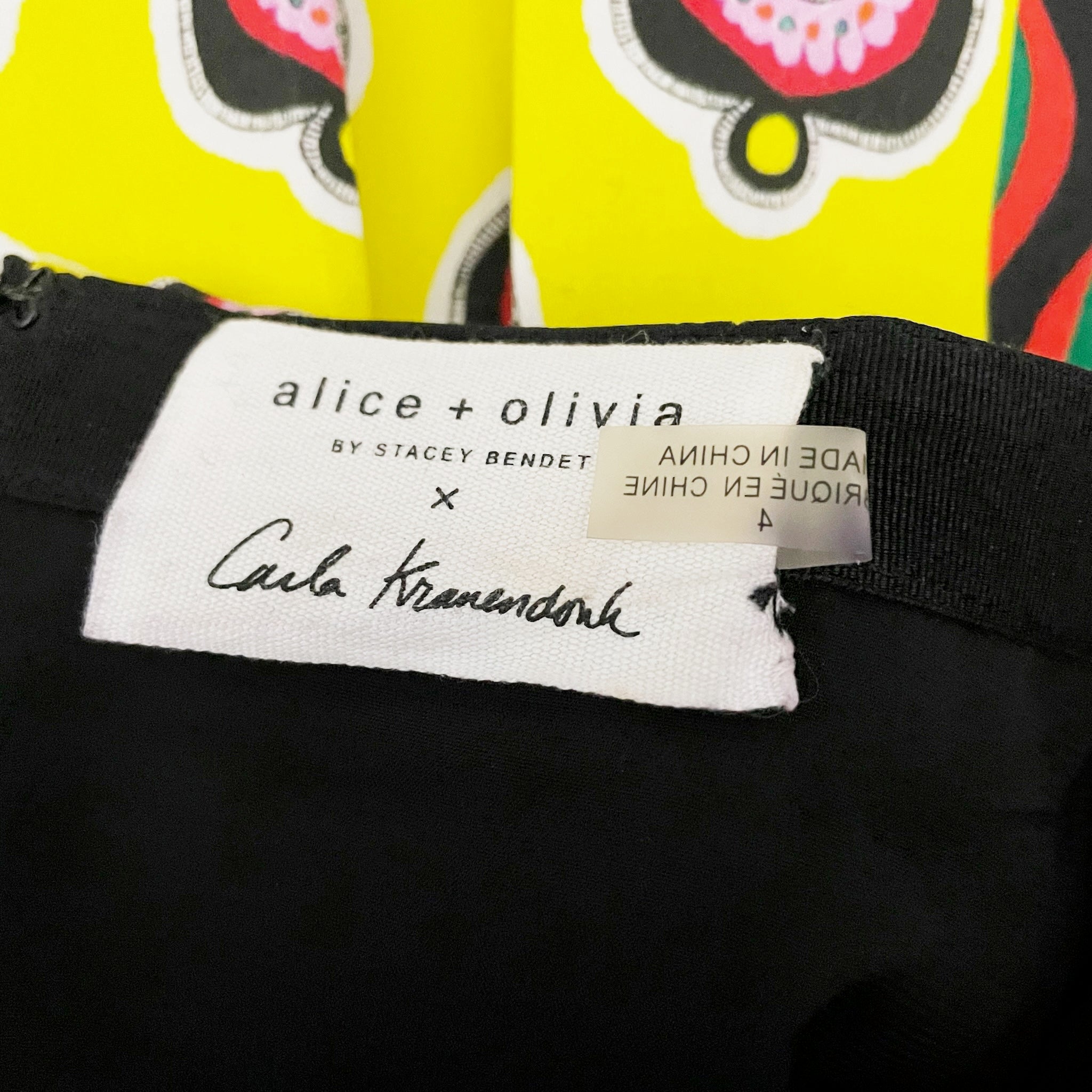Alice + Olivia Carla Kranendonk Connor Cotton Pleated Mini Skirt Geometric Print