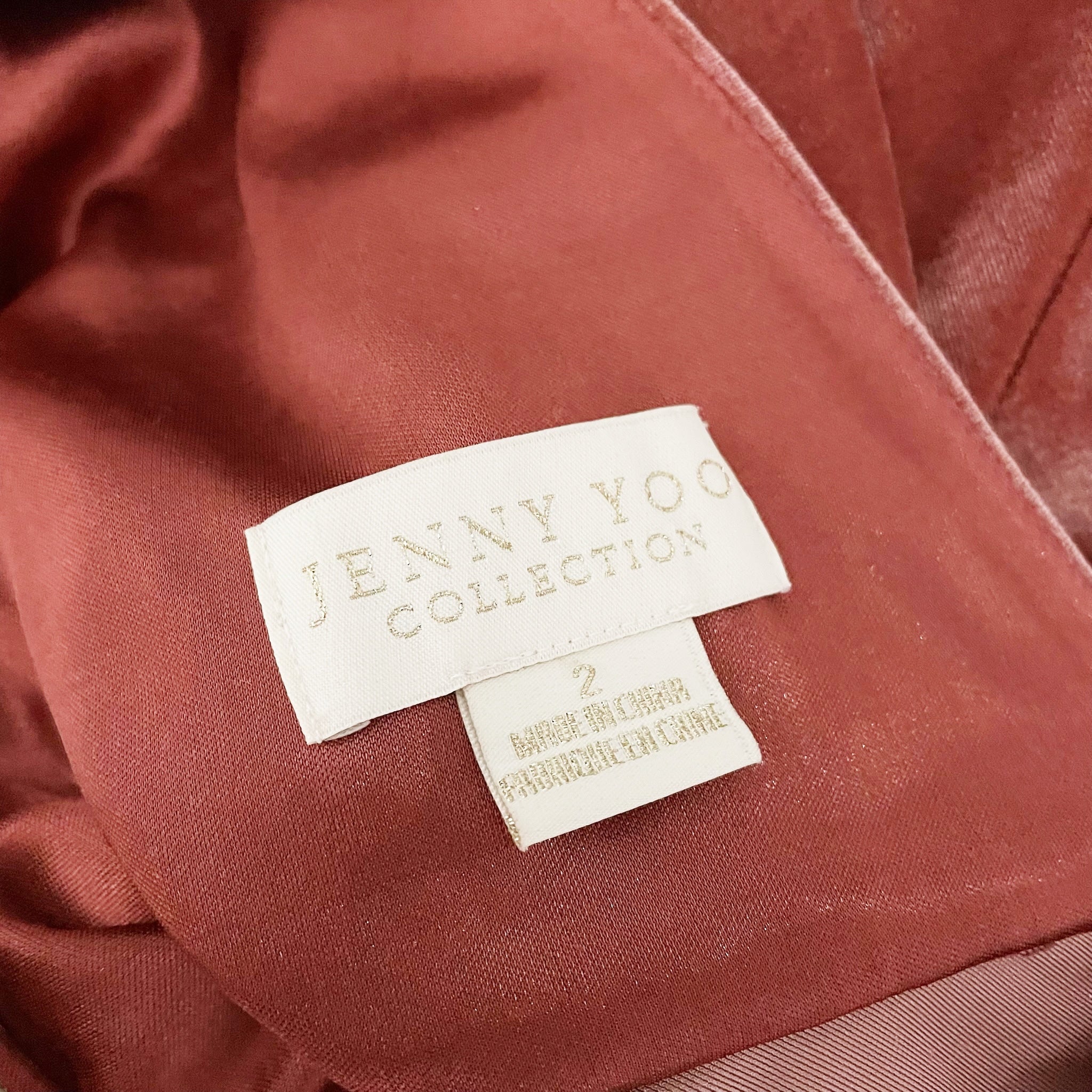 NEW Jenny Yoo Ryland V Neck Long Sleeve Open Back Stretch Velvet Dress Gown 2