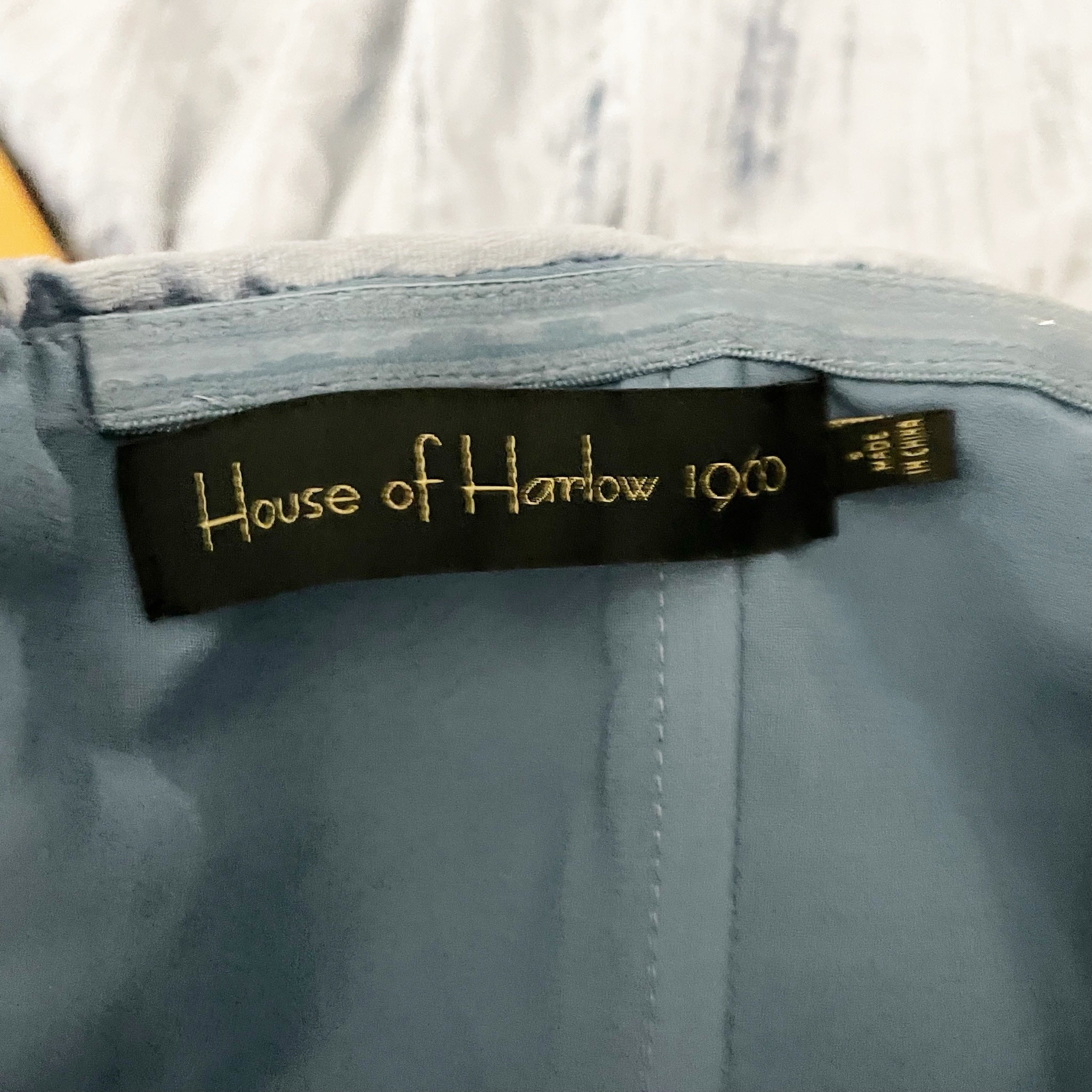 House of Harlow 1960 Balley Crushed Velvet Velour Strapless Mini Dress Blue S