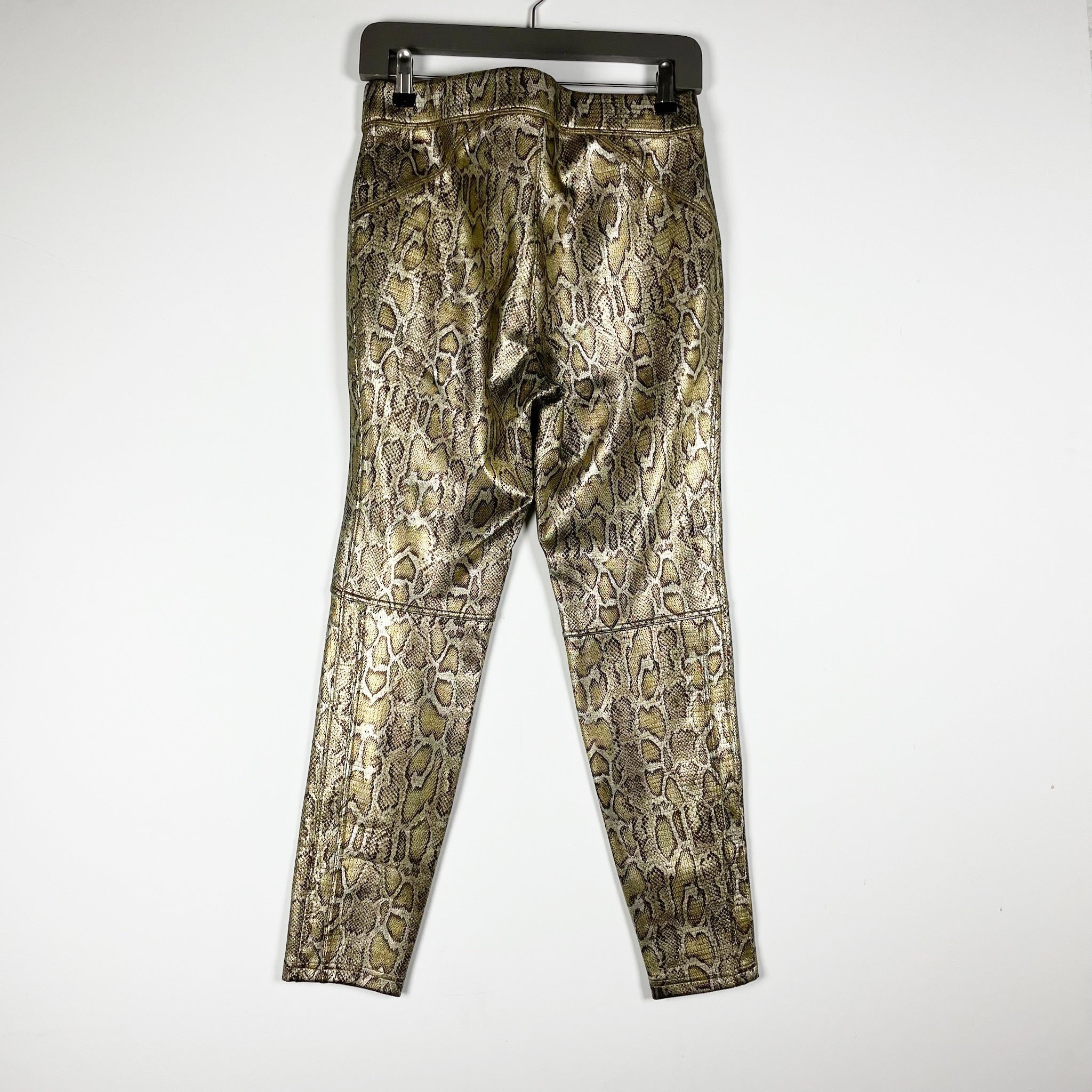 Free People Rio Python Snake Animal Print Pattern Metallic Leggings Pants Small