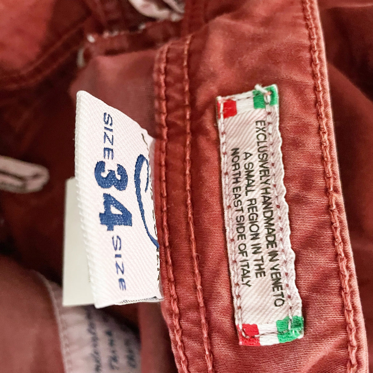 Jacob Cohen Men's Made In Italy Cotton Stretch Straight Leg Denim Jeans Red 34