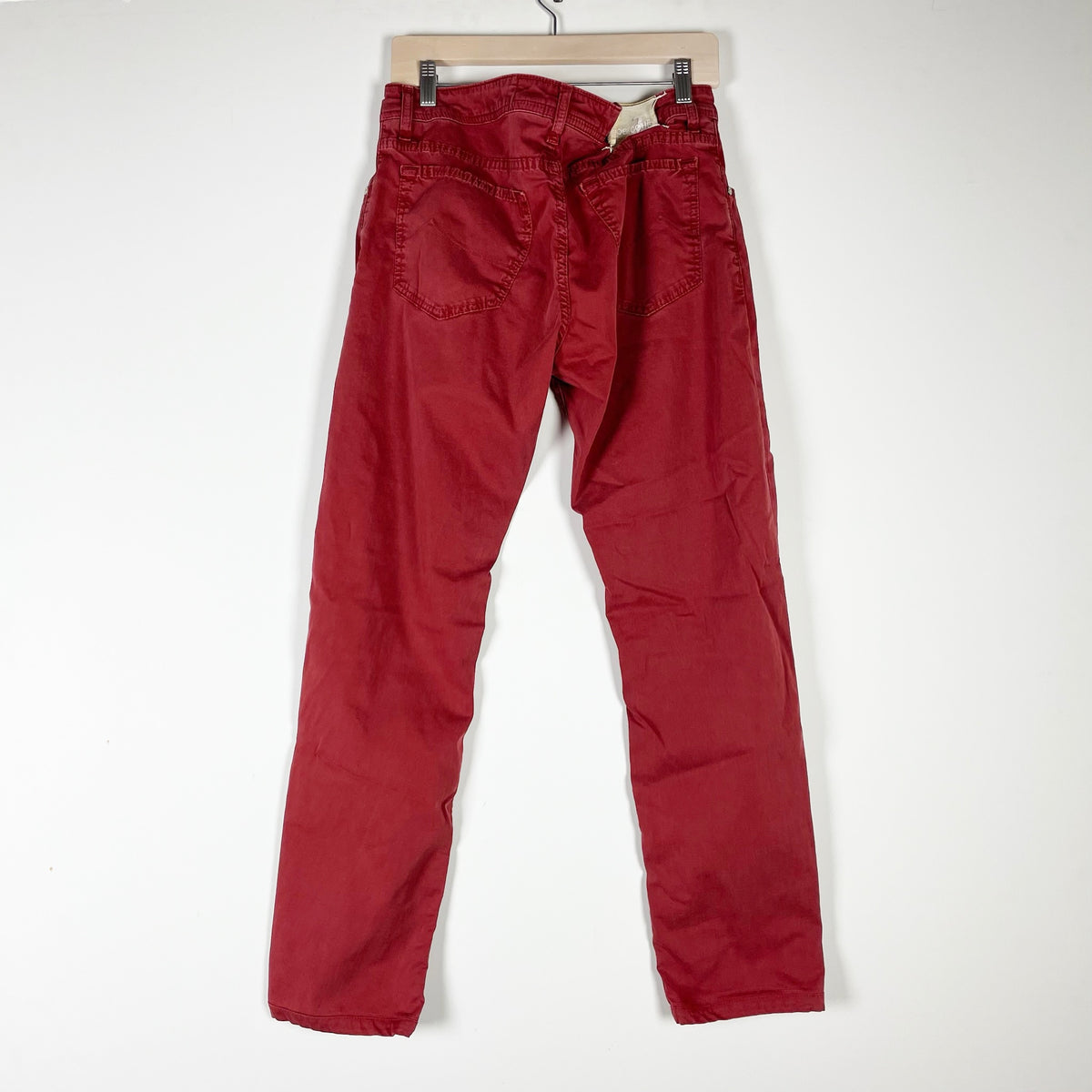 Jacob Cohen Men's Made In Italy Cotton Stretch Straight Leg Denim Jeans Red 34