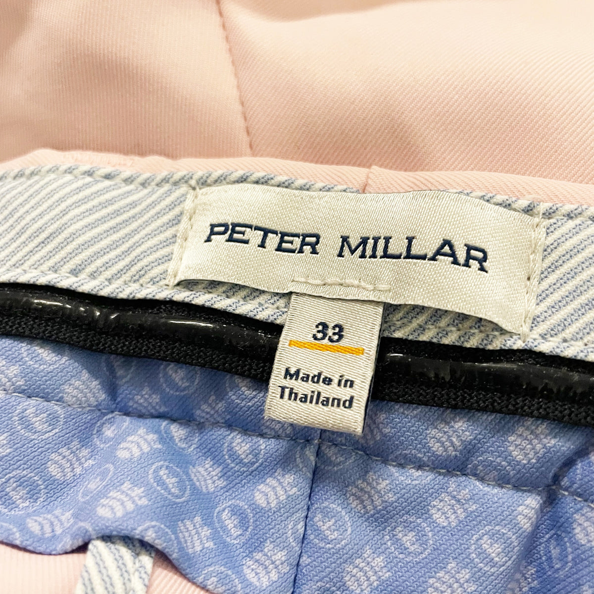 Peter Millar Men's Mid Rise Flat Front Casual Shorts Solid Pink 33