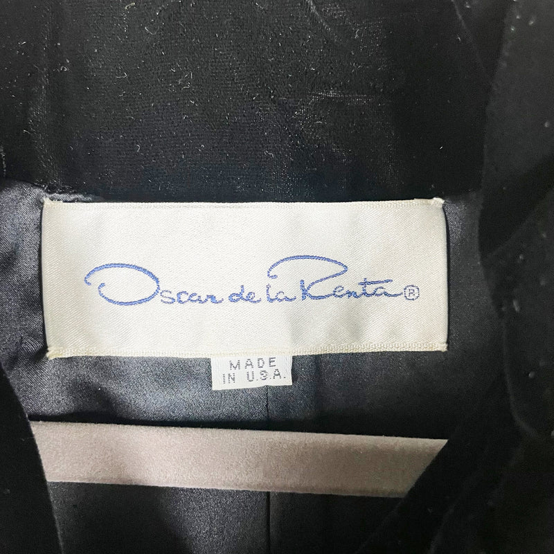 Oscar De La Renta 1991 Vintage Gold Metallic Velvet Embroidered Blazer Jacket 8